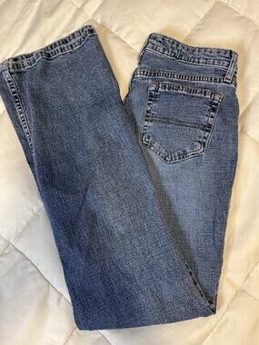 St Johns Bay Stretch Flare Jeans Womens Size 10 Blue Excellent 30.5 Inseam